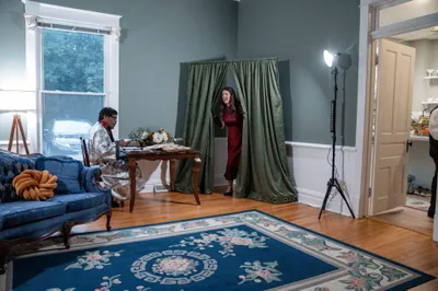 Performance on stage — wide shot of the full cast